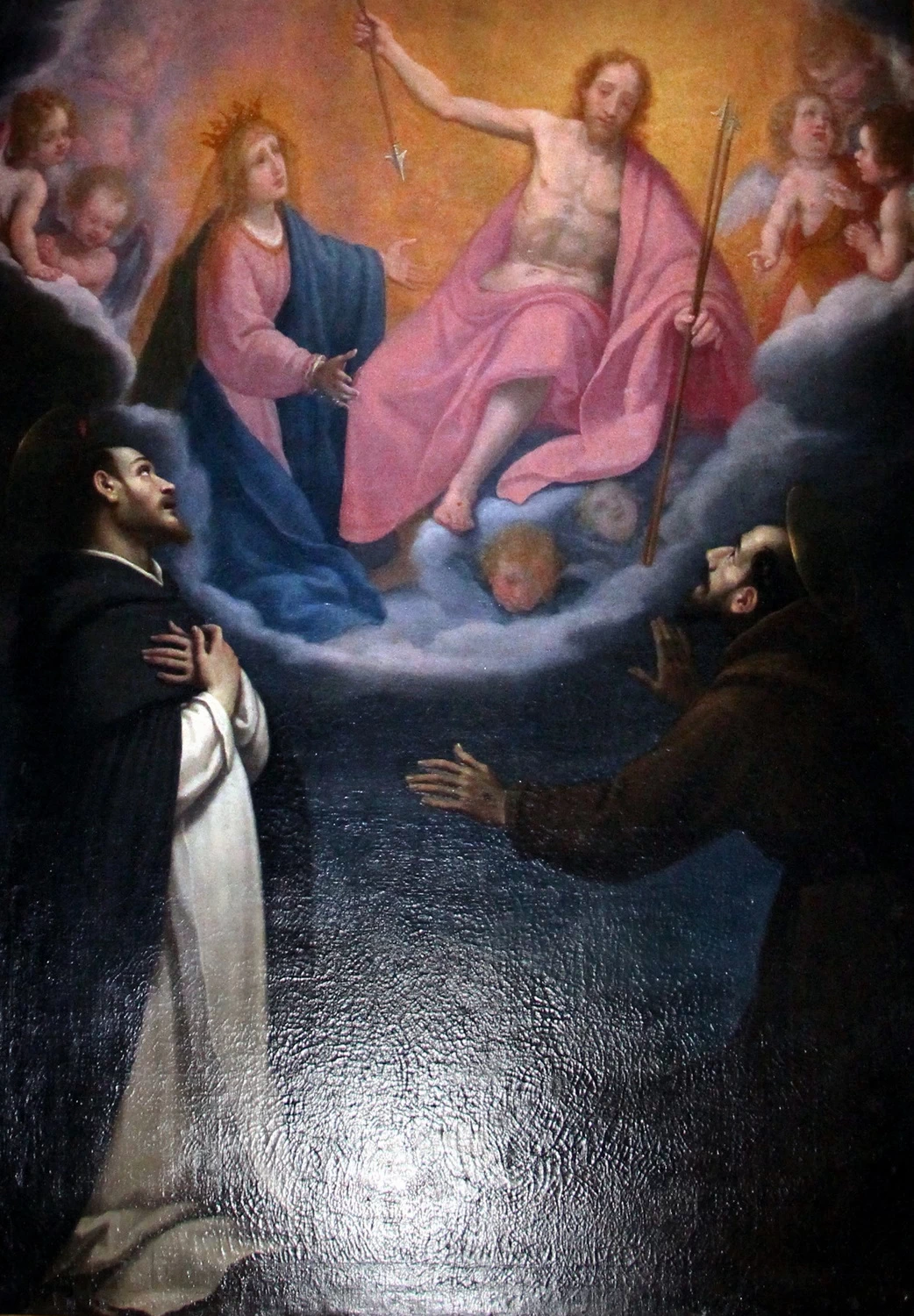 La Vergine ei ss. Domenico e Francesco intercedono presso Cristo - Pieve di San Lorenzo (Borgo San Lorenzo)